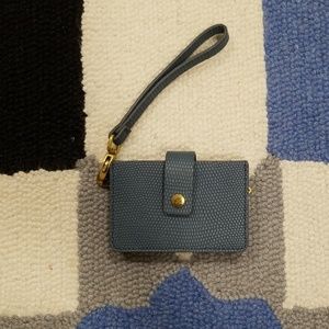 Light Blue Fossil Card Wallet Wristlet